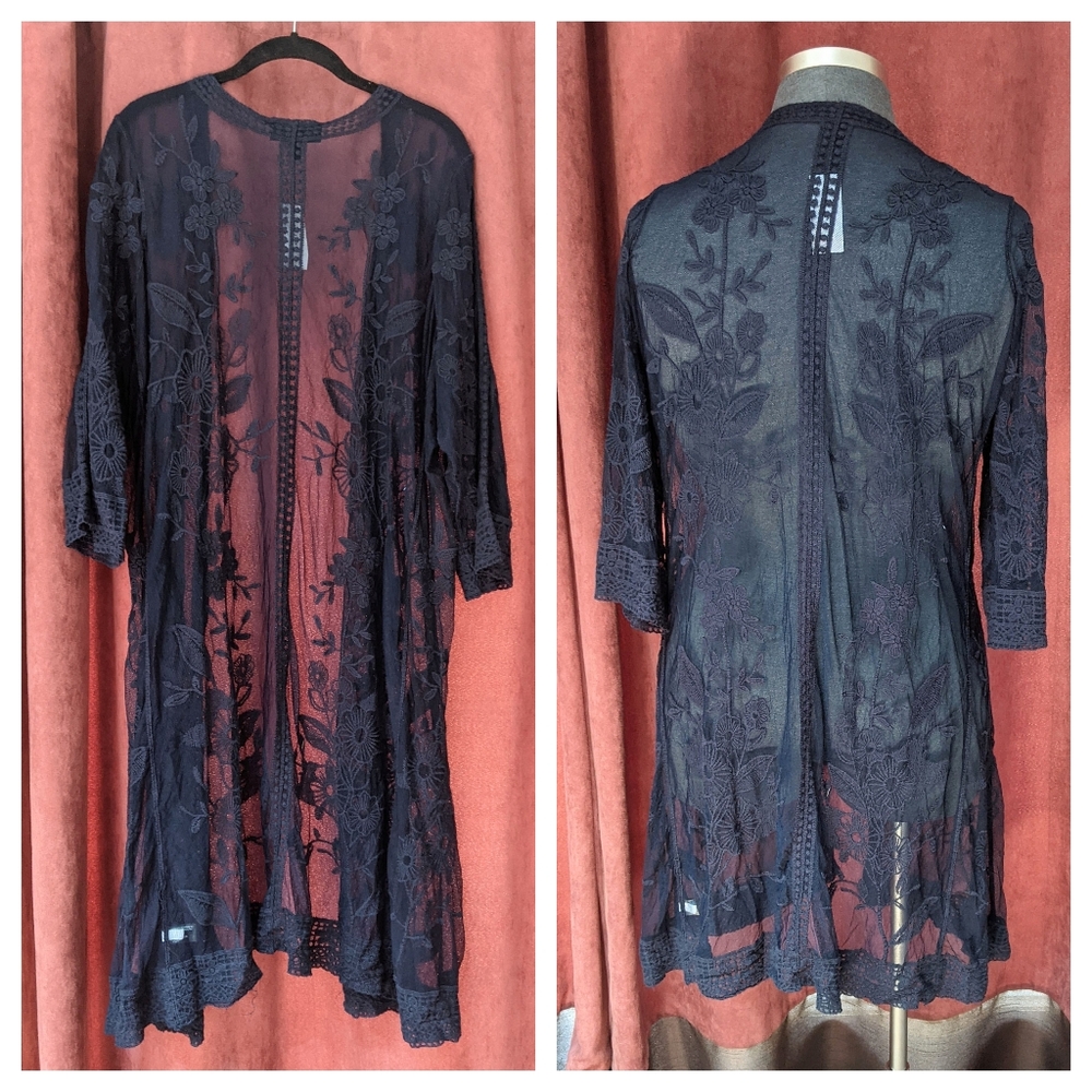Embroidered Mesh Overpiece - Picture 4 of 9